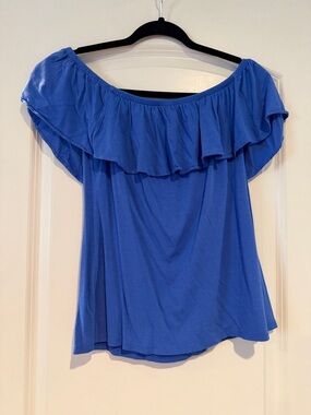 Lilly Pulitzer Off-Shoulder Ruffle Top - Blue
